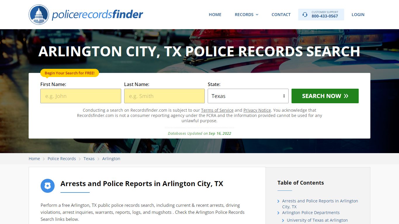 Arlington, Wilcox County, TX Police Reports & Police Department Records